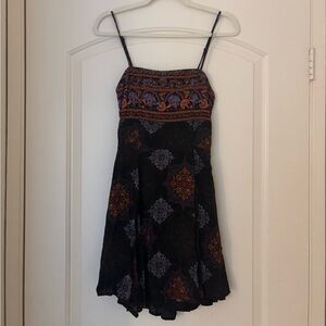 Forever 21 Black and Orange Mini Dress